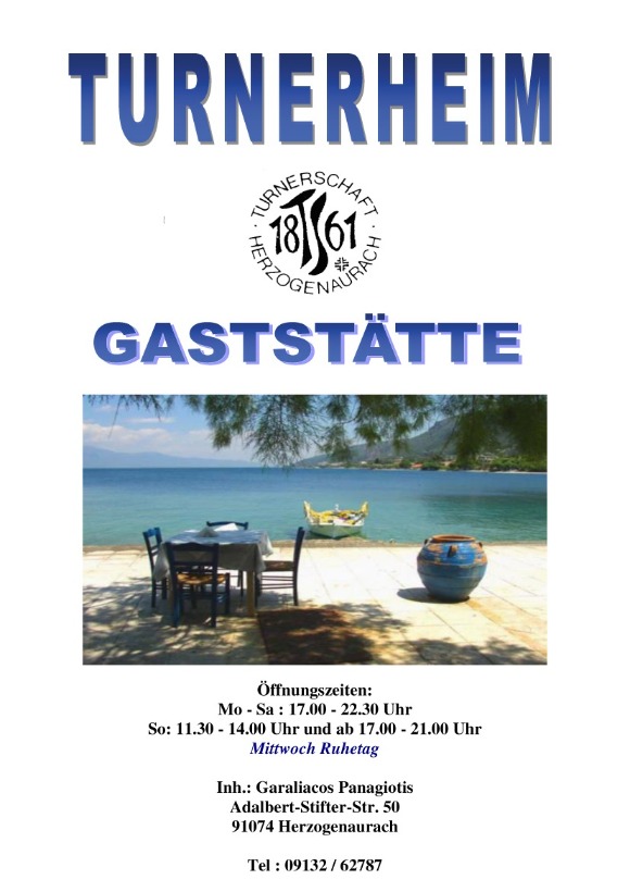 TSH Gaststätte - Speisekarte
